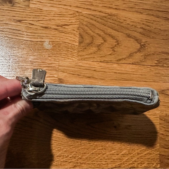 Coach Signature C Print Light Gray Coin Purse with Keyring and Storage Pouch - Picture 5 of 16